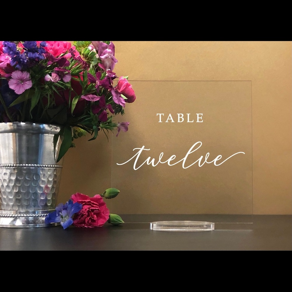 Wedding Acrylic Table Numbers 1-9